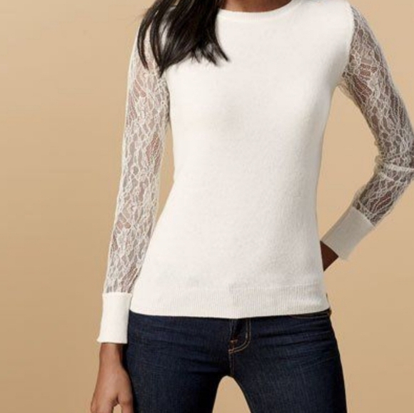 Magaschoni Sweaters - Magaschoni cashmere lace sleeve sweater